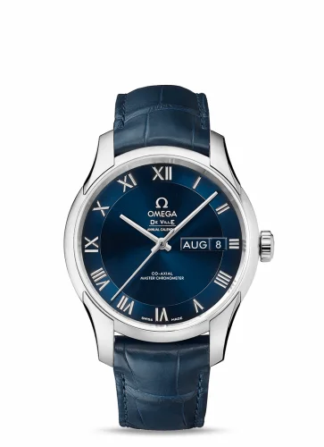 Omega De Ville Hour Vision Master Chronometer Annual Calendar Stainless Steel / Blue 433.13.41.22.03.001 (43313412203001)